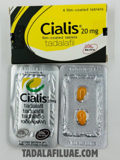 Cialis 20mg tadalafil tablets blister pack erectile dysfunction treatment UAE