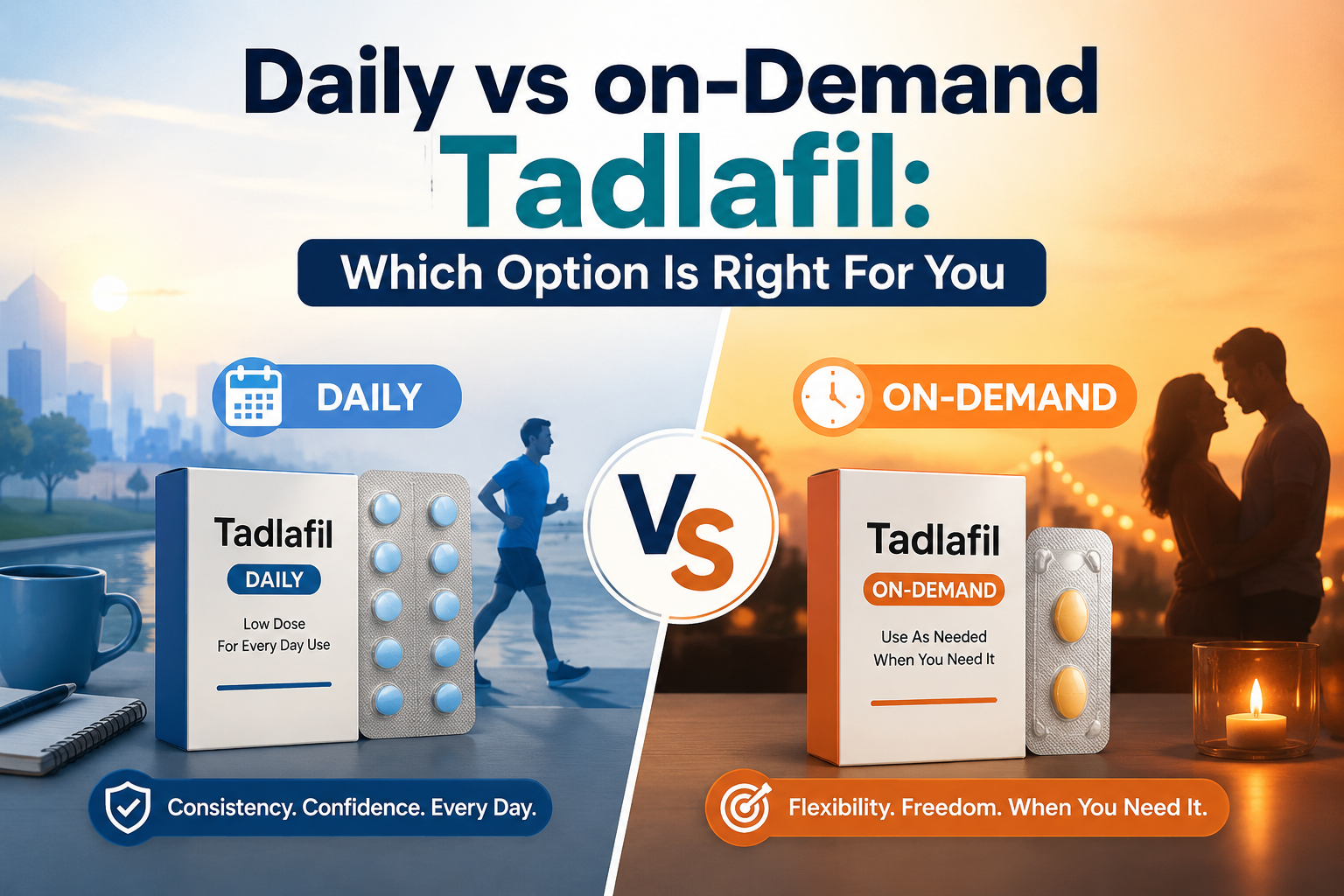 Daily vs on-Demand Tadlafil: Which Option Is Right For You