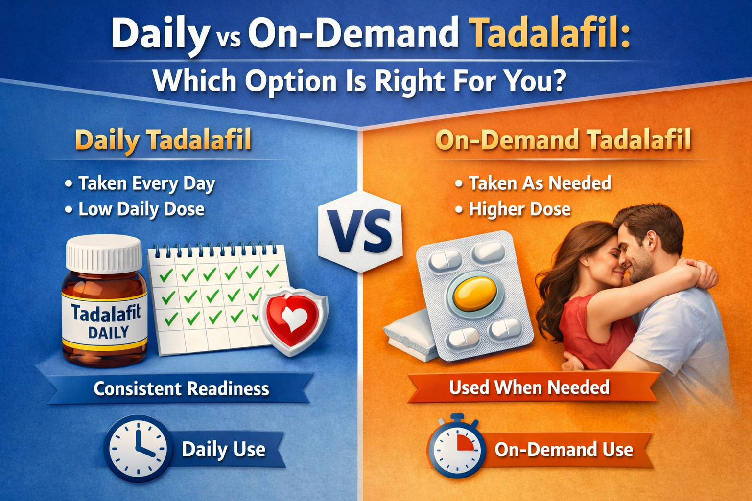 Daily vs on-Demand Tadlafil: Which Option Is Right For You.