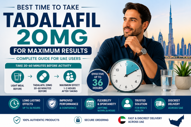 Best time to take tadalafil 20 mg for maximum results in UAE