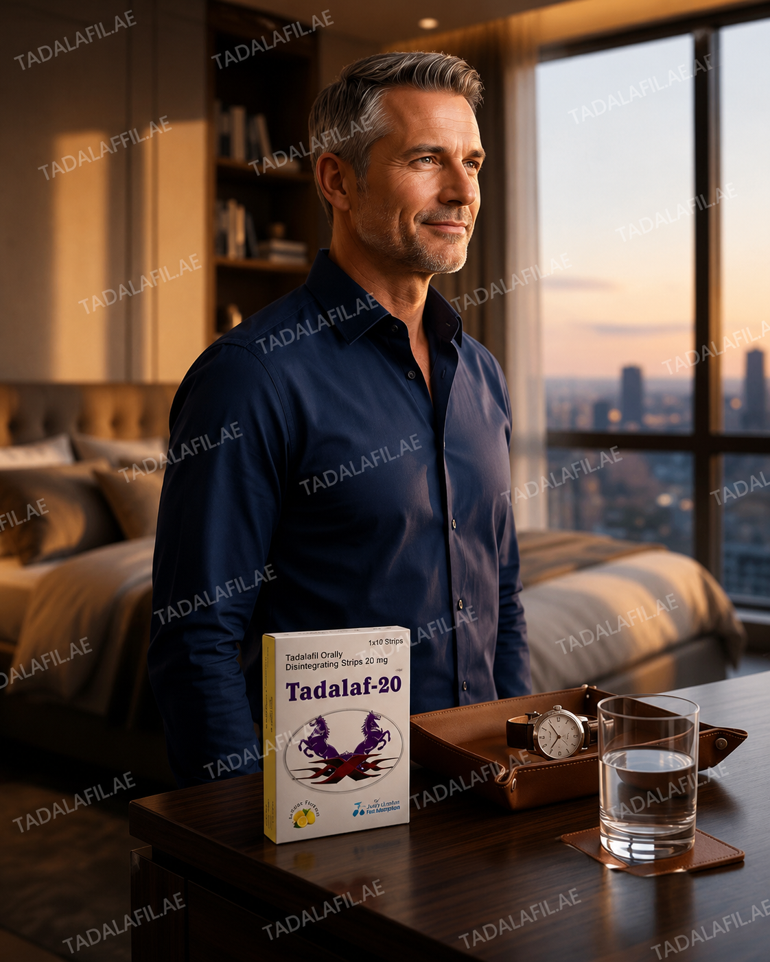 Tadalaf-20 tadalafil orally disintegrating strips 20 mg box with individual strip pouch and lemon-flavored dissolving strip.