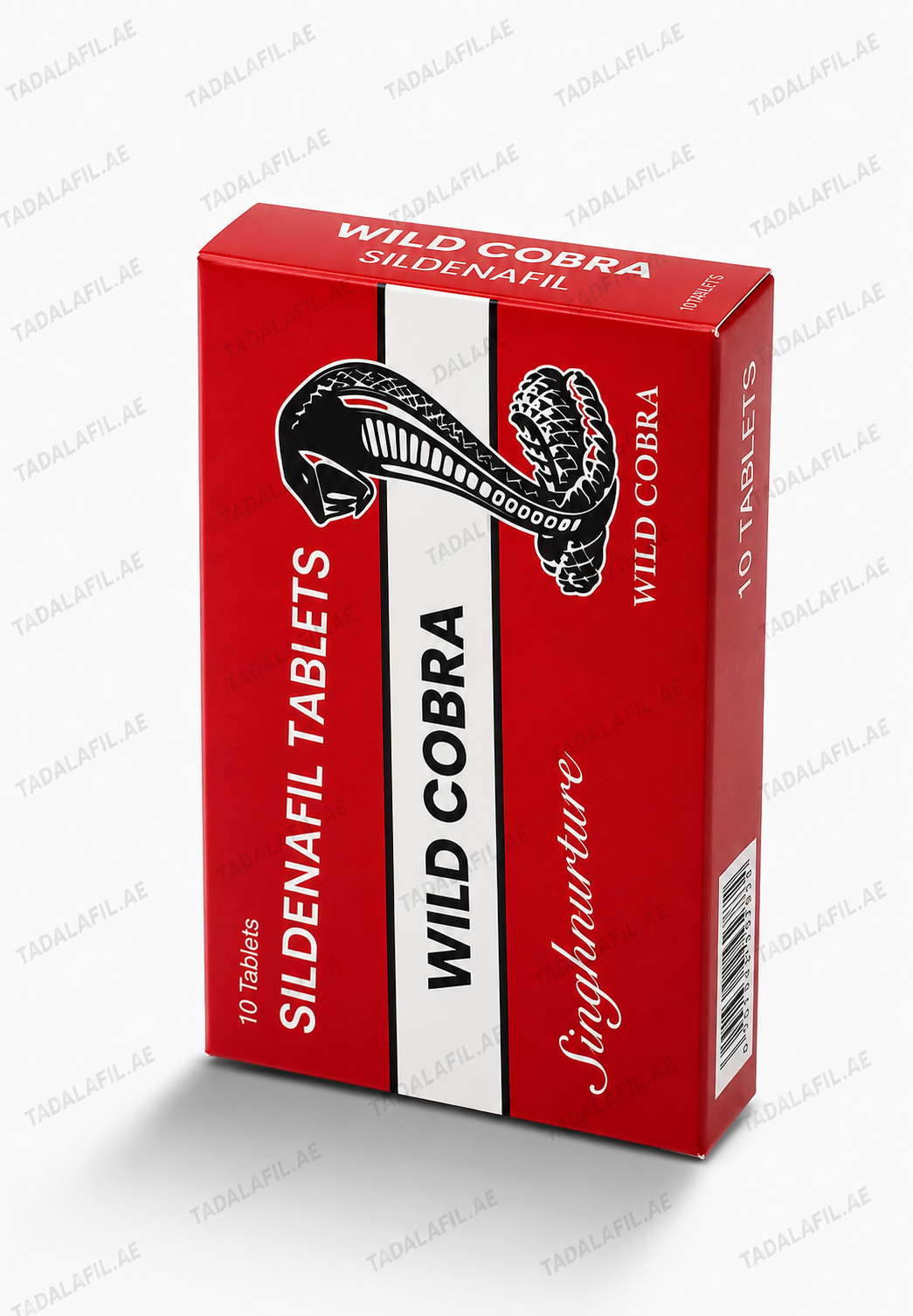 Wild Cobra Sildenafil Tablets, 10 tablets, red packaging with cobra design
